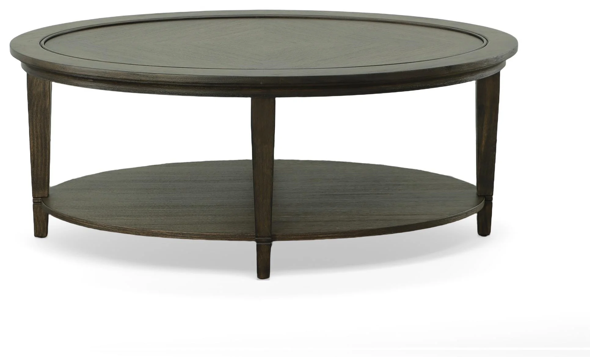Bassett Lewiston 6589W630 Wood Top Oval Cocktail Table in a Dark